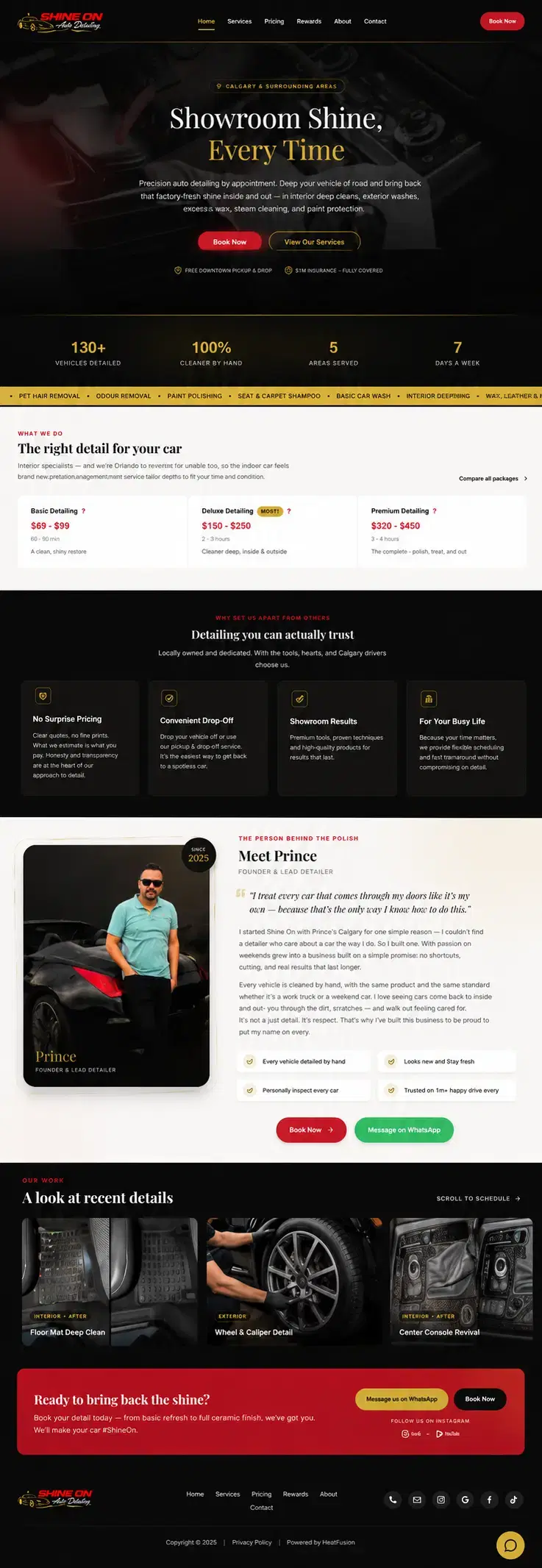 Shine On with Prince Auto Detailing — full website